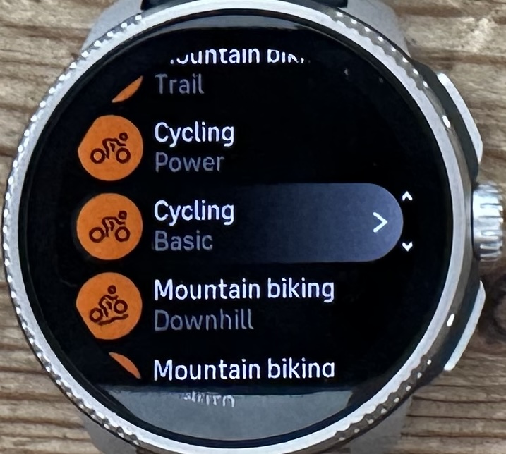 Difference between Cycling Basic Cycling Power Mountain biking Trail etc. Suunto Community Forum